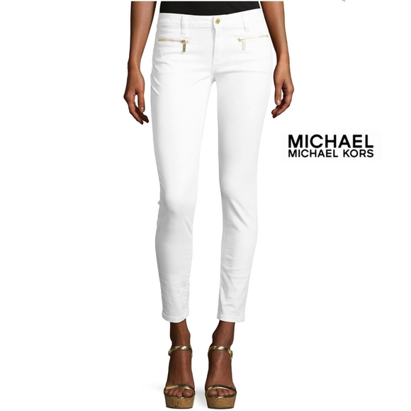 Michael Kors Denim - MICHAEL KORS WMN 10 WHITE IZZY SKINNY CROP JEANS